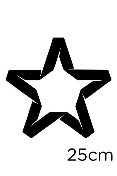 MIGNATIS Autocolant Black Star - 25 cm, efect de tăiere și lipire detaliată