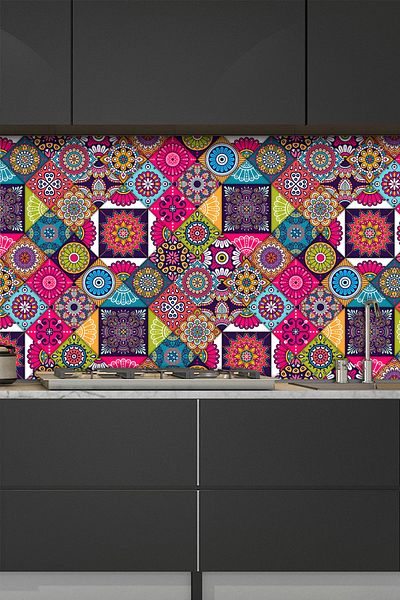 Tilki Dünyası Model 11 Tile Countertop Covering Sticker