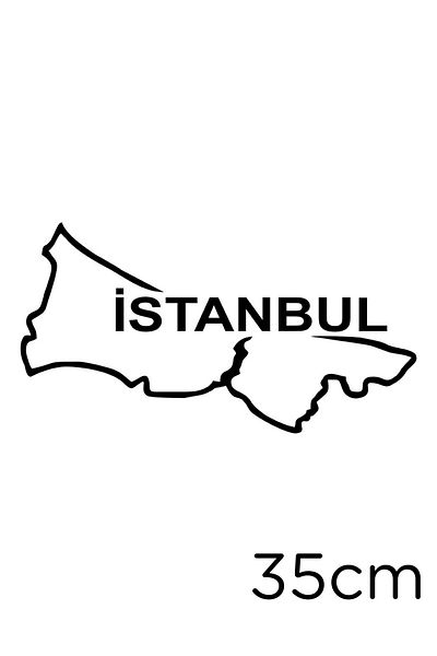 MIGNATIS Harta Istanbul Lipire autocolant pentru vehicul și perete 35cm - negru