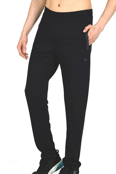 Marco Ferry Men's Two Thread Classic Model Pocket Straight Leg Plus Size Navy Blue Sweatpants Edy201165