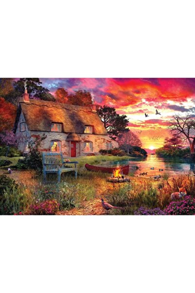 Genel Markalar Sunset Cottage 4000 Parça Yetişkin Profesyonel Puzzle Yapboz