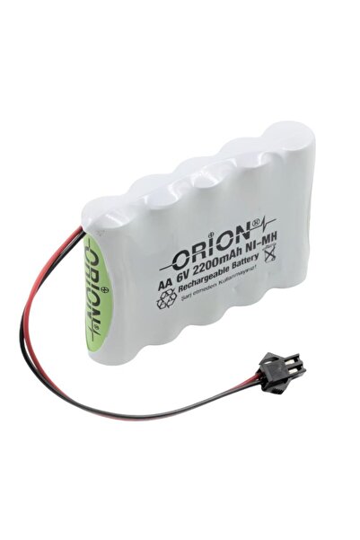 Orion Aa 6v 2200mah Kablo Ve Konnektörlü Şarjlı Pil