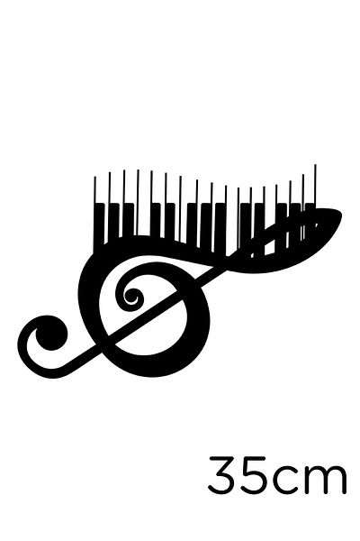 MIGNATIS Autocolant pentru nota muzicală Solfeggio 35cm - Negru