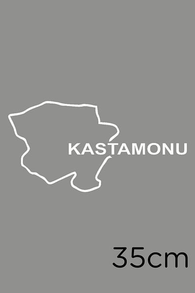 MIGNATIS Lipire autocolant cu scris Hartă și Kastamonu 35cm - Alb