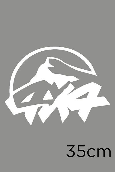 MIGNATIS Autocolant accesoriu pentru inscripții de munte și 4x4 pentru vehicul de curse offroad 4x4 35cm - alb