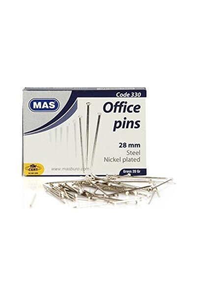 Genel Markalar Mas 330 Toplu İğne 20 Gr Nikel 28 Mm