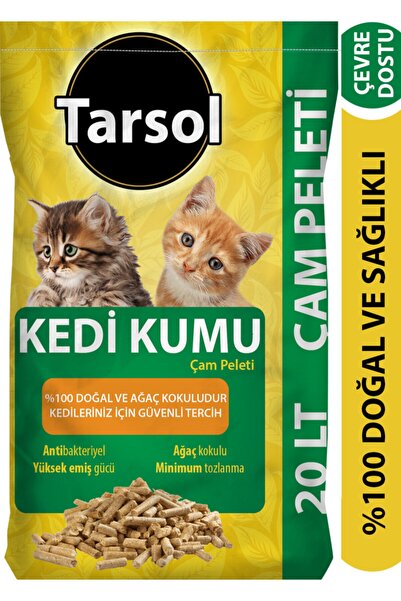 TARSOL TARIM Tarsol Kedi Kumu Çam Peleti 20 Lt Ekonomik Boy %100 Organik