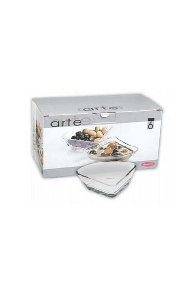 Paşabahçe Arte Glass Breakfast Bowl - 6-Piece Triangle Bowl