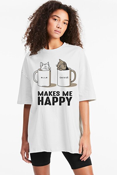 ROCKANDROLL Ženska bela majica kratkih rukava Milki Simple Oversize