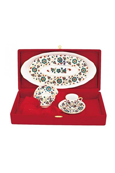 Güral Porselen Tepsili Türk Kahvesi Takımı 5 Parça