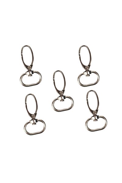 Generic Brand Pachet de 5 cleme pentru breloc argintii