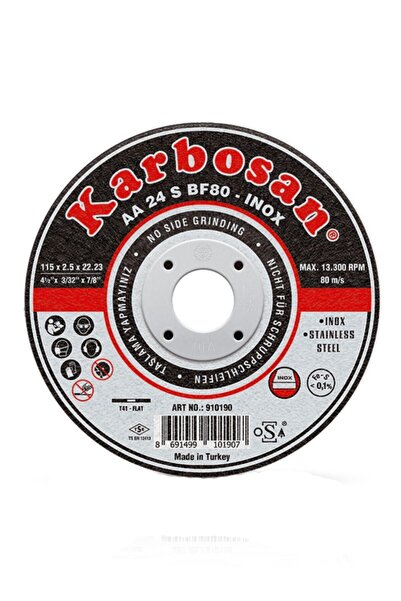 KARBOSAN 125x1.0x22.23 Inox Paslanmaz Thinline Çelik Ince Kesme Diski