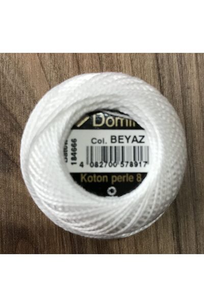 COATS , Domino8 Cotton Perle, Cross Stitch Embroidery Thread Color:White