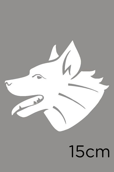 New Jargon Autocolant Noble Dog cu limba în afară 15cm - Alb