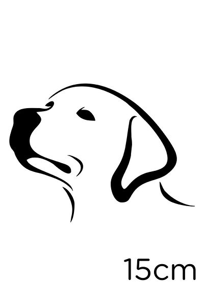 New Jargon Autocolant Dog Golden Breed pentru Vehicul și Perete 15cm - Negru