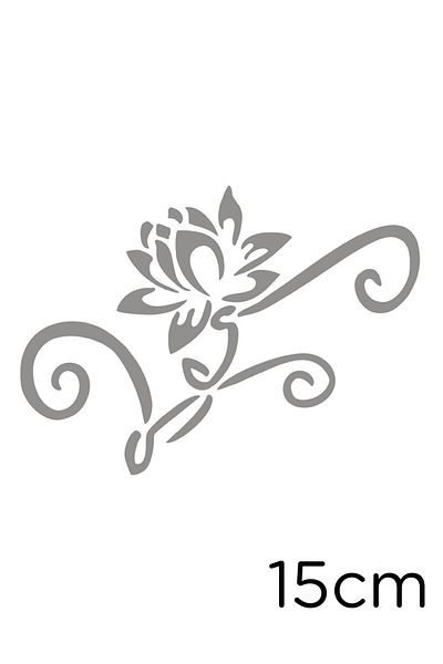 New Jargon Wide Large Leaf Water Lily Flower Sticker Paste 15cm - Gray