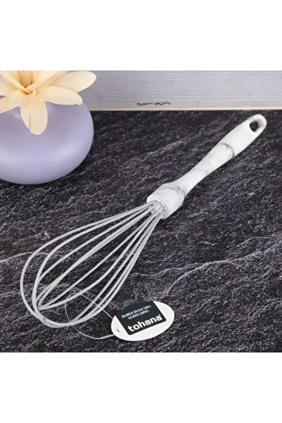 Tohana Silicone Whisk with Marble Pattern Handle