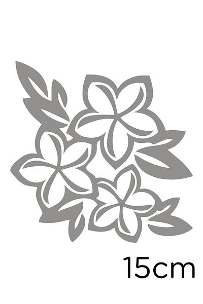 New Jargon Flowers And Leaves Wall Modified Car Sticker 15cm - Gray