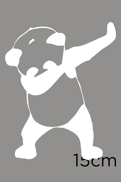 New Jargon Autocolant Panda Dancing Cute Lipire 15cm - Alb