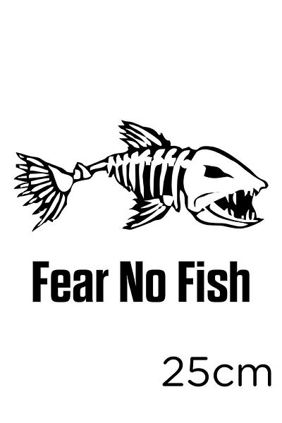 New Jargon Autocolant Pește Piranha Etichetă Lipire 25cm - Negru
