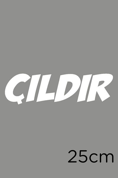 New Jargon Çıldır Scriere Autocolant pentru Vehicul și Perete 25cm - Alb