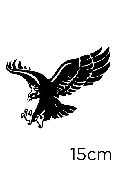 New Jargon Eagle Trying to Konmaya Sticker Paste 15cm - Negru
