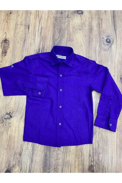 ALKANO Cămașă cu mânecă pliată de in pentru băiat