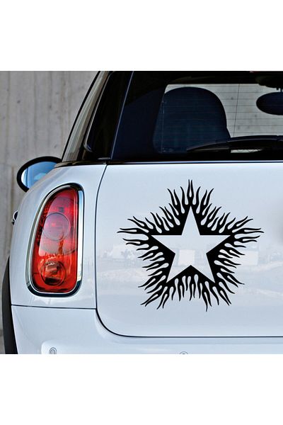 New Jargon Autocolant Army Star - cu efect de ardere, lipire neagră de 25 cm