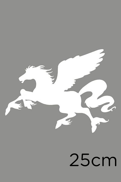New Jargon Autocolant Cal Pegasusus Cal Zburător înaripat Lipire 25cm - Alb