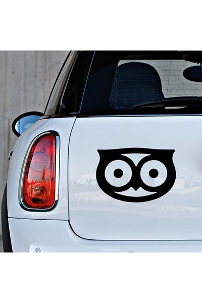 New Jargon Pastă Autocolant Bufniță Pentru Auto și Perete 25cm - Negru