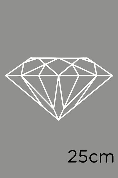 New Jargon Autocolant cu desen cu diamant strălucitor 25 cm - alb