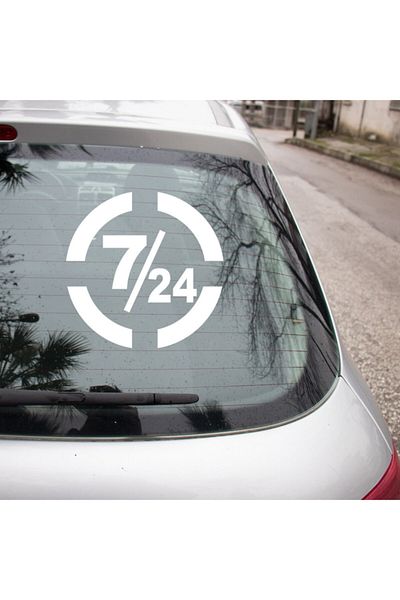 New Jargon 7-24 Pastă autocolant cu inscripții deschise 25cm - Alb