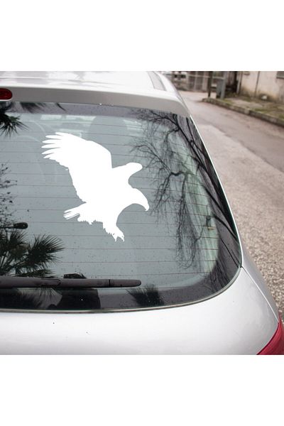 New Jargon Autocolant autocolant Vultur rebel care încerca să cadă la pământ 25 cm - alb