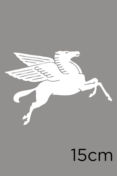 New Jargon Autocolant cu icoană Pegasus Cal Zburător 15cm - Alb