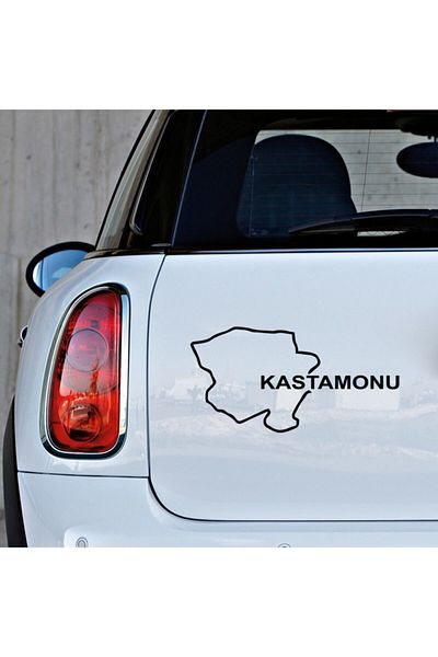 New Jargon Lipire autocolant cu scris Hartă și Kastamonu 25cm - Negru
