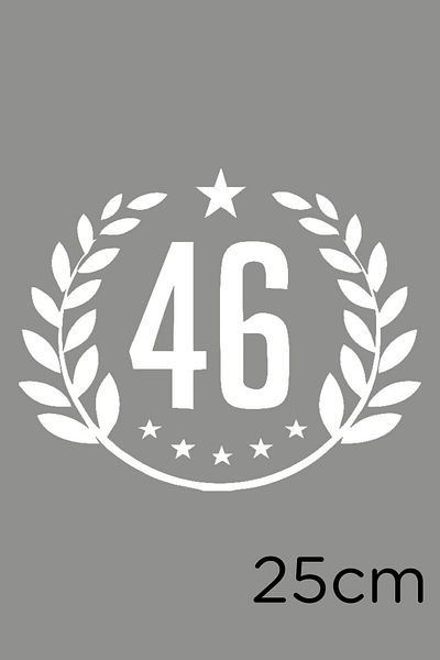New Jargon 46 Scrieri și Stele Mari și Mici Autocolant Auto 25cm - Alb