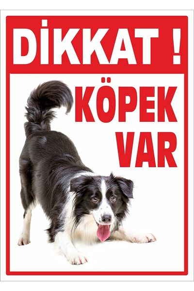 Dekotacım تحذير يوجد كلب ديكوتا ورقة 25x35 سم.
