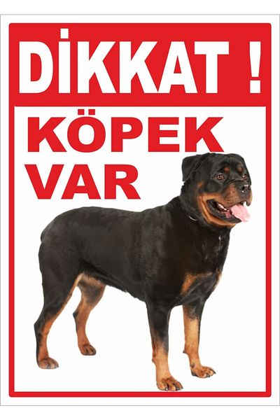 Dekotacım تحذير يوجد كلب ديكوتا ورقة 25x35 سم. 25x35 سم.