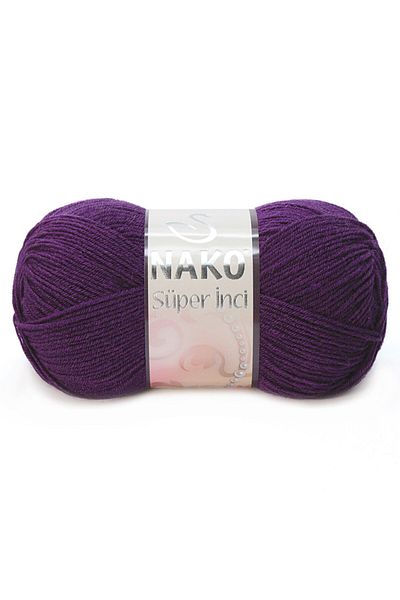 NAKO Super Pearl 03260 5 Pieces Hand Knitting Thread Purple