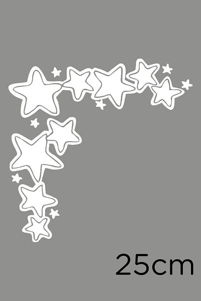 New Jargon Autocolant Etichetă Little Big Stars Lipire 25cm - Alb