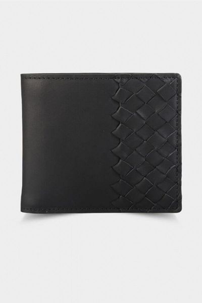 GUARD Matte Black Matte Hand Knitted Leather Men's Wallet