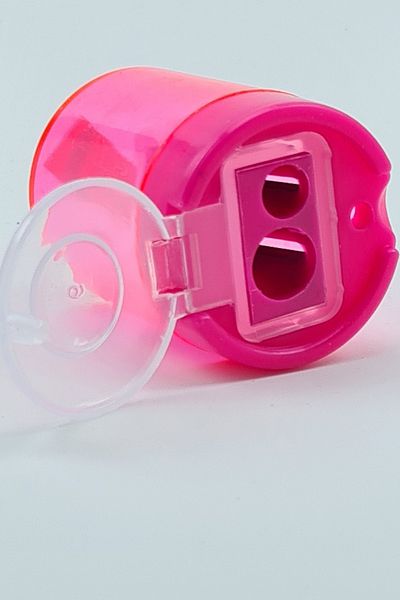 TGB Pencil Sharpener Double Eyed, Container, Round