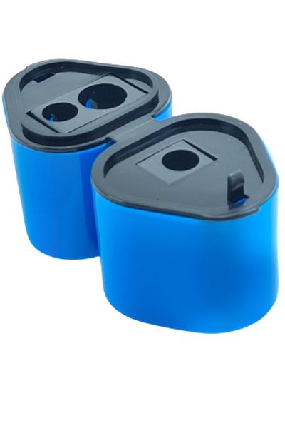 TGB 3 Pieces Luxury Pencil Sharpener with Tank Pencil Sharpener Wooden Pencil Opener Blue