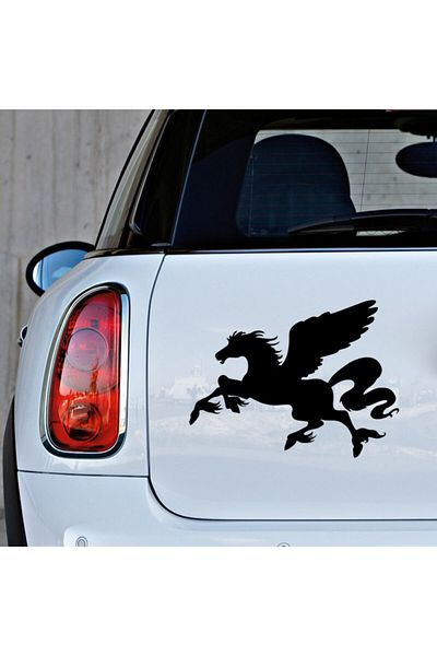 New Jargon Autocolant Cal Pegasusus Cal Zburător înaripat Lipire 35cm - Negru