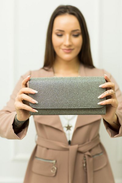 weem bag Γυναικεία Πλατινέ Ασημένια Βραδινή Τσάντα Φόρεμα