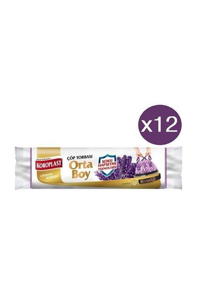 Koroplast Lavender Drawstring Medium Garbage Bag 15 x 12 Pack 55x60 Cm