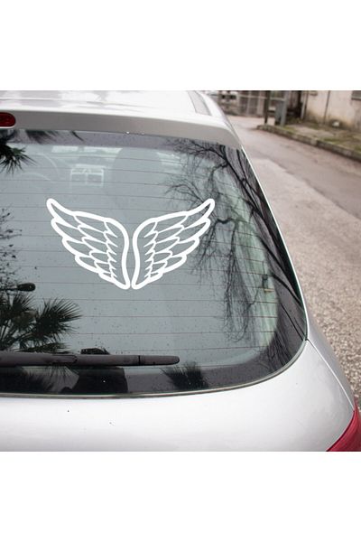 New Jargon Dreapta Stânga Autocolant Aripă Dublă Lipire 35cm - Alb