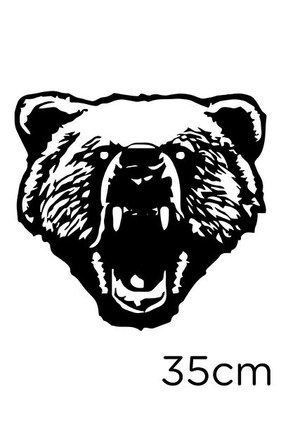 New Jargon Autocolant pentru piață de valori Angry Wild Bear Bear 35cm - Negru