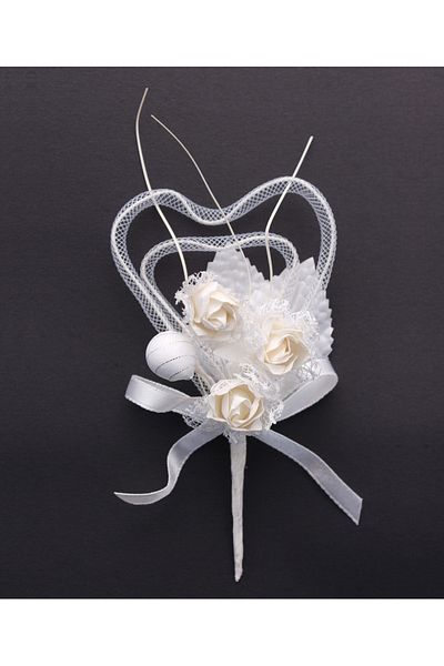 Lora Wedding Κιτ λουλουδιών 13cm Κρέμα Χρώμα 12 Τμ