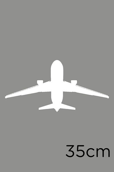 New Jargon Autocolant autocolant pentru avion care decolează în sus 35 cm - alb